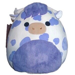 Squishmallows 16" Conway The Purple Spotted Highland Cow Plush NWT